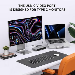 Estación acoplamiento USB-C triple monitor