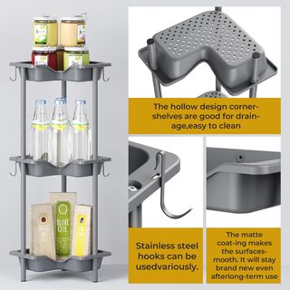 Estantería de ducha esquinera de pie