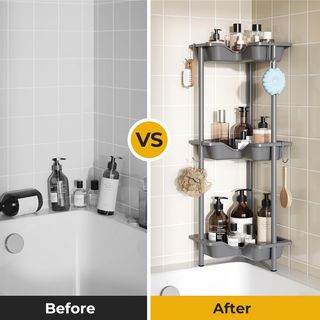 Estantería de ducha esquinera de pie