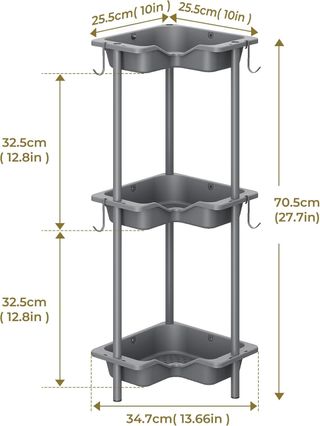 Estantería de ducha esquinera de pie