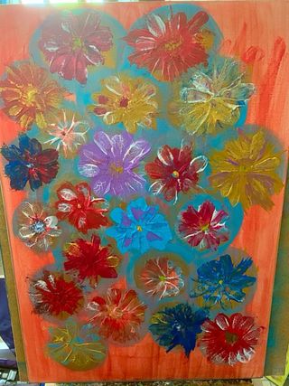 Quadro astratto fiori