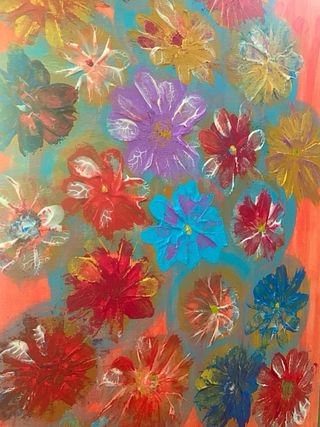 Quadro astratto fiori