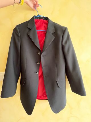 Chaqueta hípica niña negra.