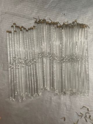 Barritas cristal lámpara vintage