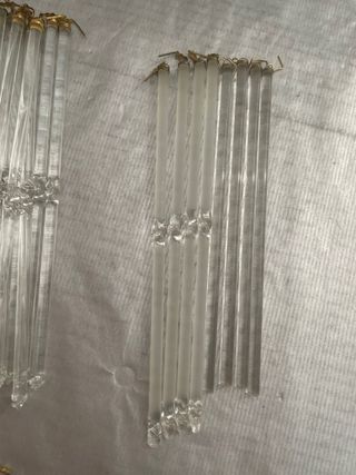 Barritas cristal lámpara vintage