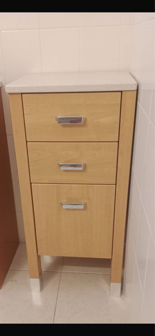 Mueble baño 3 cajones - 40x35x85cm