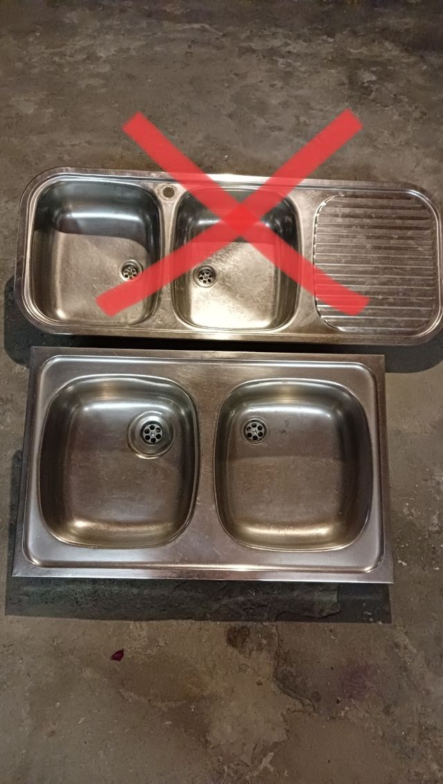 1 Fregadero acero inoxidable.(grande vendido)