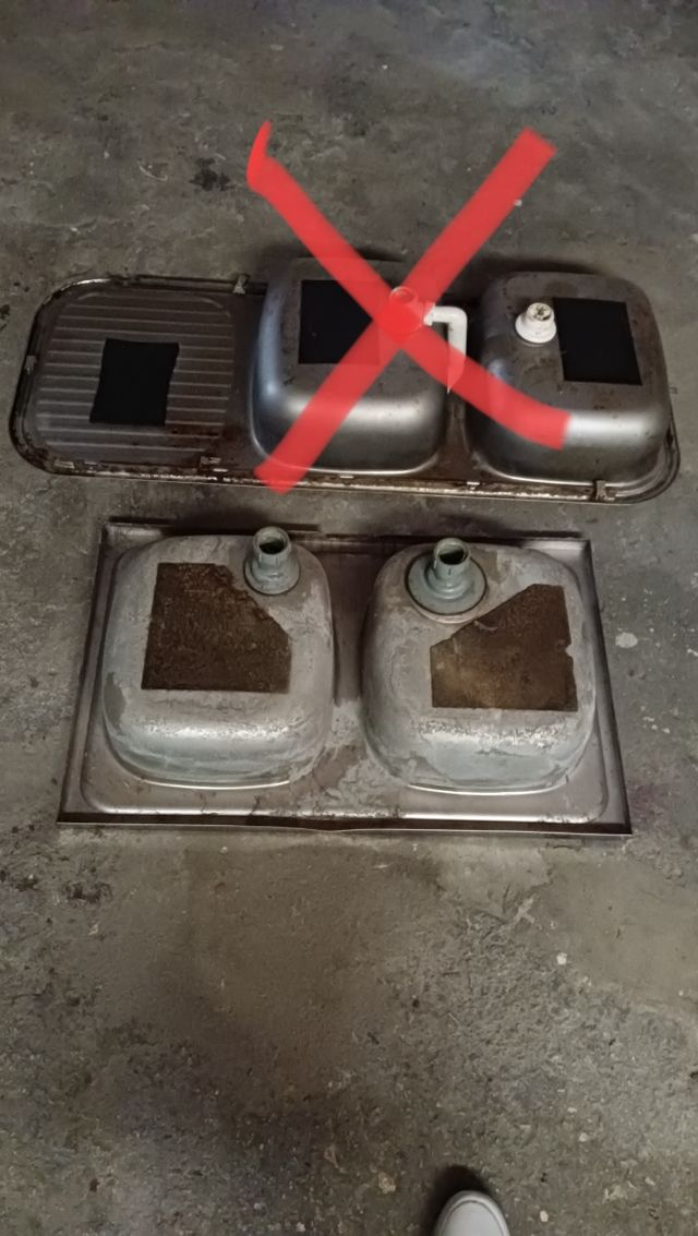 1 Fregadero acero inoxidable.(grande vendido)