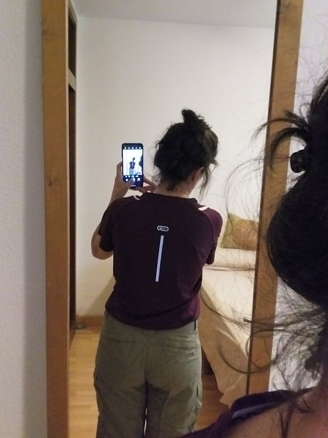 Camiseta Kalenji running color granate oscuro