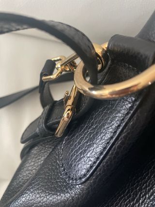 Bolso Horia - Bolso saco cuero negro