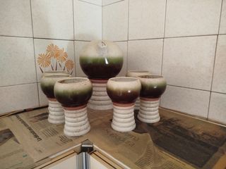 Juego copas cerámica vintage 6uds