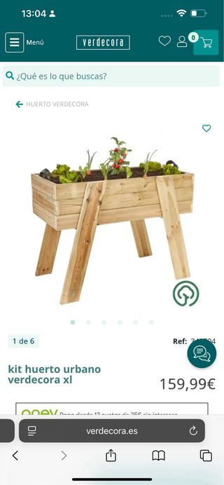 Huerto urbano de madera