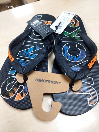 Chanclas Jack & Jones - Negras/Naranjas