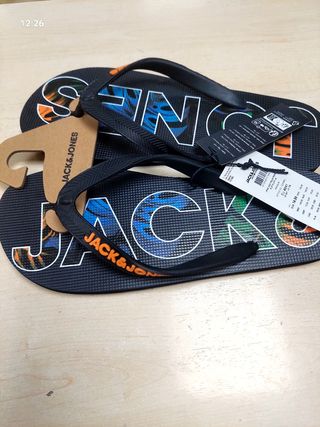 Chanclas Jack & Jones - Negras/Naranjas