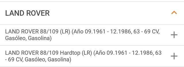 Kit reparación bomba freno Land Rover 88/109