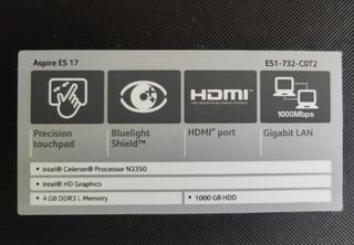 Portátil Acer negro