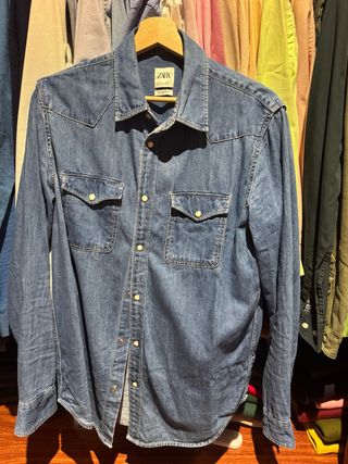Camisa vaquera Zara hombre talla S