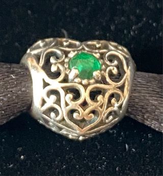 Charm Pandora corazón verde