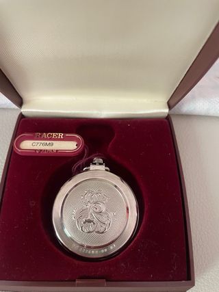 Reloj Bolsillo Racer Vintage Plata