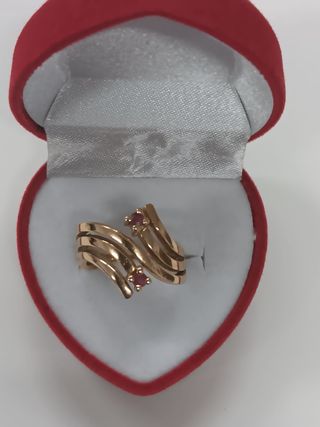 Anillo oro 18k | Rubíes
