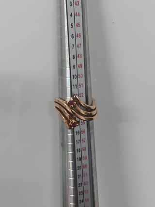 Anillo oro 18k | Rubíes