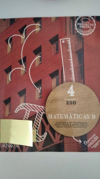 Matemáticas 4° eso, 3 trimestres