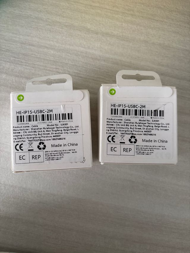 2 Cavi USB-C (2m) - NUOVI