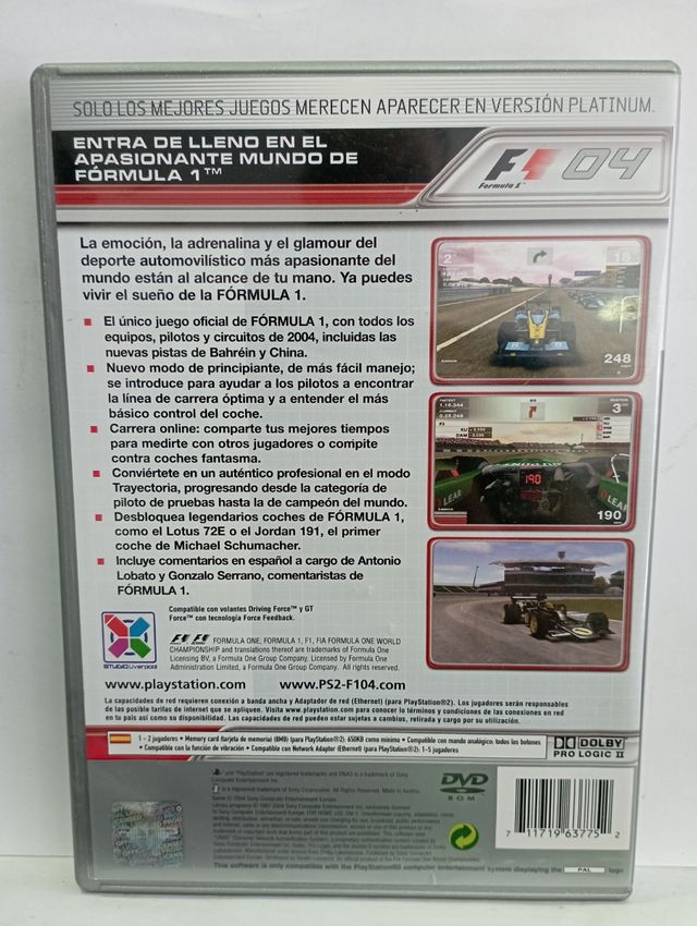 F1 2004 PS2 - Platino