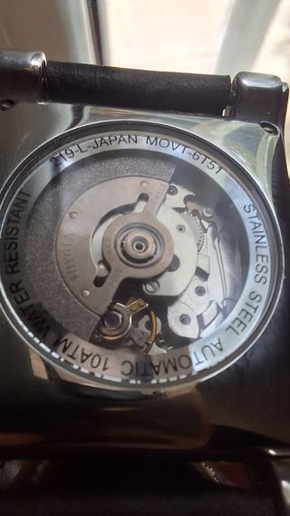 Orologio da polso rosso e argento automatico