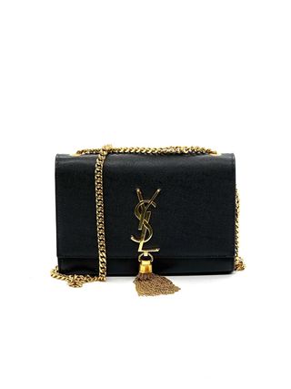 Bolso Saint Laurent Kate negro y dorado