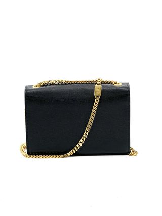 Bolso Saint Laurent Kate negro y dorado