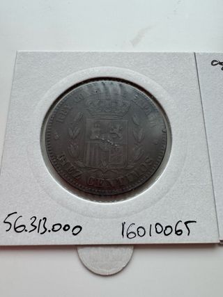 Lote 2 monedas 1879 Alfonso XII