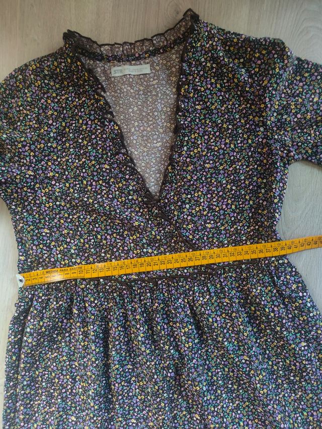 Vestido largo estampado flores pequeñas XS-S