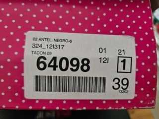 Zapatos tacón alto negros - talla 40