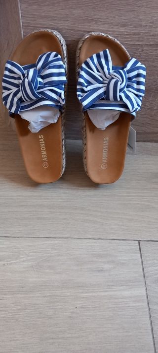 Sandalias con lazo marineras