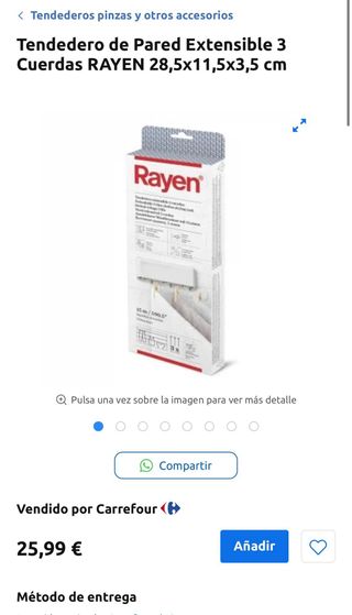 Tendedero Rayen extensible 3 cuerdas