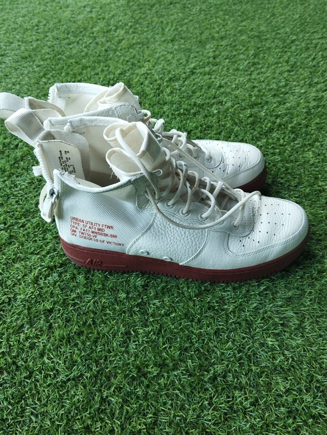 Nike SF AF1 Mid Goddess of Victory White Maroon 44
