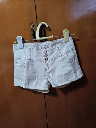 Shorts mujer verano rosa clarito