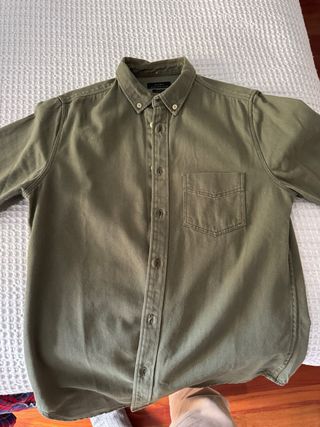 Camisa Zara verde militar M