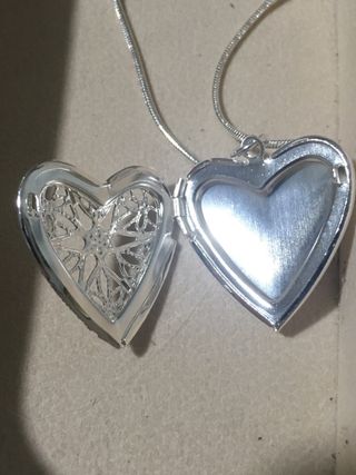 Collar corazón porta foto plata 