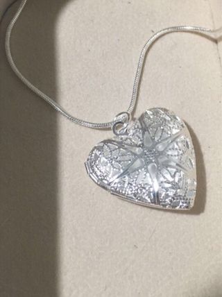 Collar corazón porta foto plata 