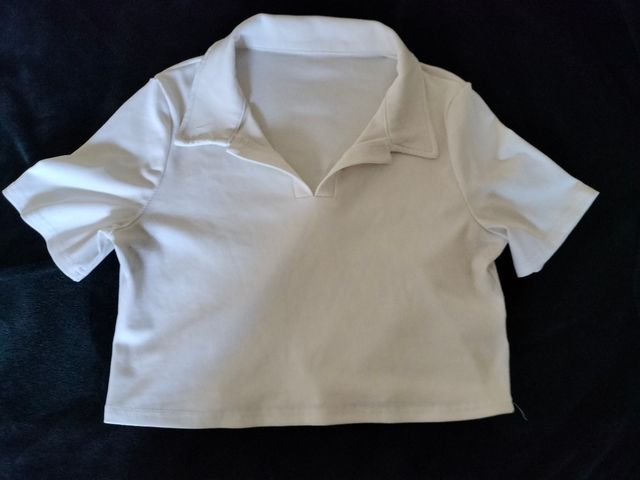 Crot top blanco manga corta