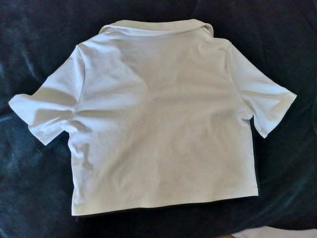 Crot top blanco manga corta