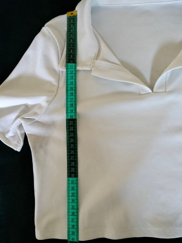 Crot top blanco manga corta