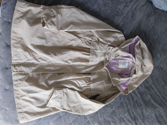 Chaqueta niña 8 años beige capucha