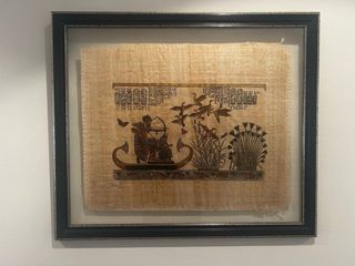 Marcos de plata con papiros egipcios