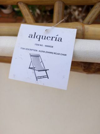 2 Tumbonas bambú - Relax blancas