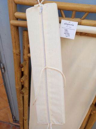 2 Tumbonas bambú - Relax blancas