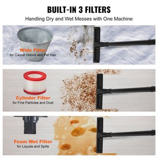 Aspiraliquidi da officina aspirapolvere con ruote