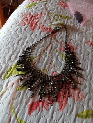Gargantilla Bijou negra con pedrería